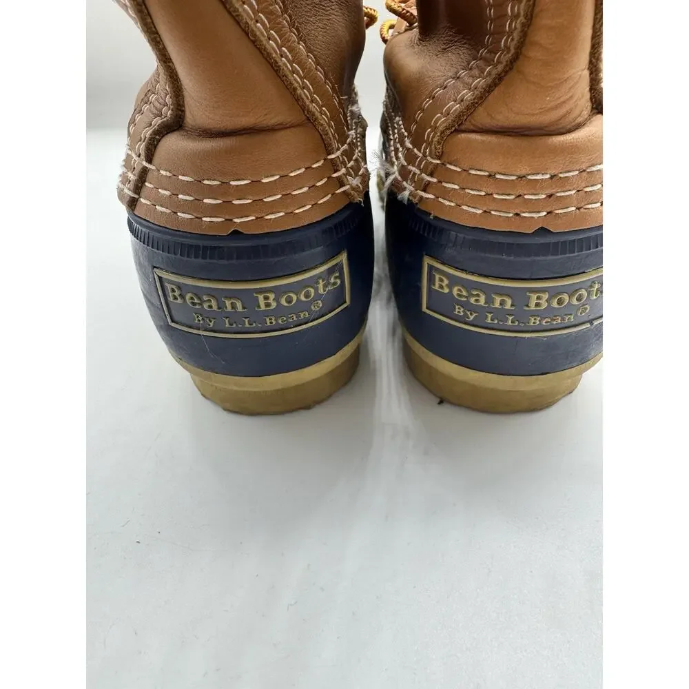 LL Bean Bean Boots Brown Ankle Leather Waterproof Duck Boots Women’s Size 6